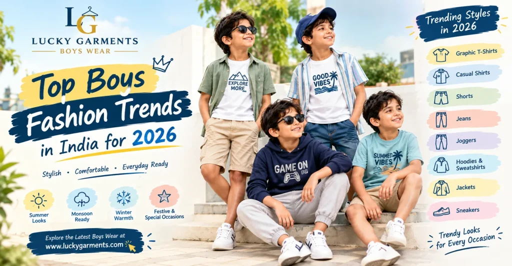 Top boys fashion trends in India for 2026 featuring stylish casual outfits